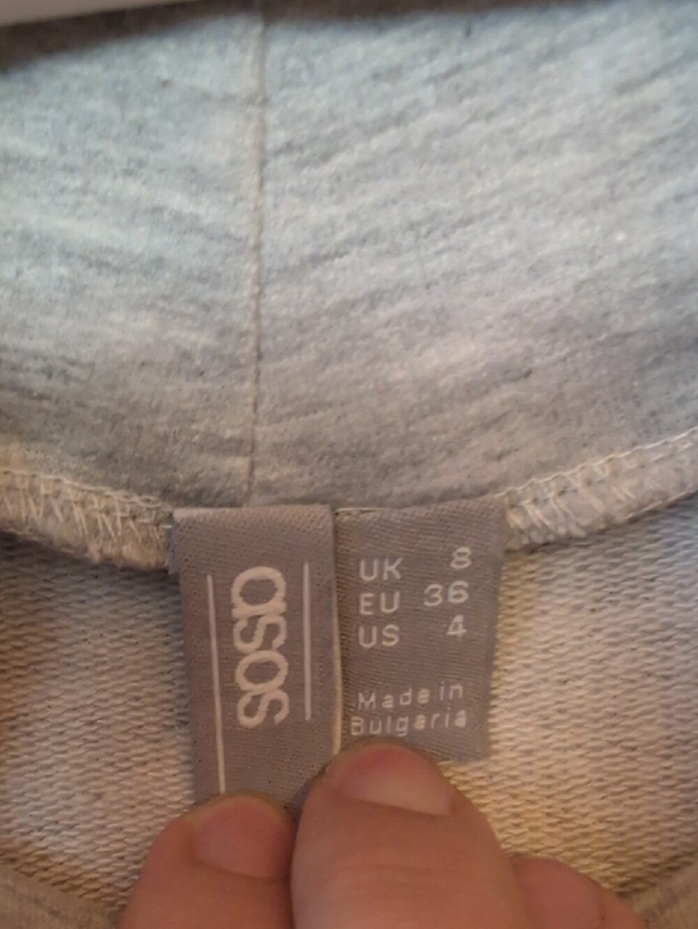 ASOS Light Gray Dress With Floral Bottom - Picture 2 of 5